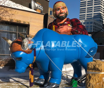 Inflatable Paul Bunyan & Babe the Blue Ox